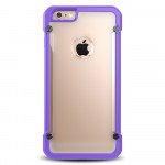 Wholesale iPhone 6S / iPhone 6 Clear Defense Hybrid Case (Purple)